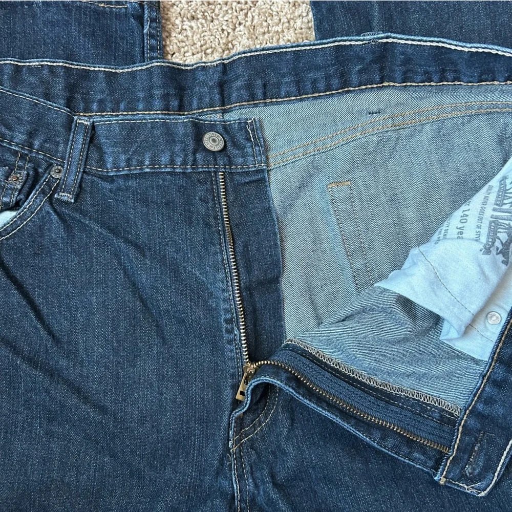 Men’s Levi’s 514 Dark Wash Denim Straight Fit Flex Jeans Size 40x32 |C59 - Picture 6 of 11